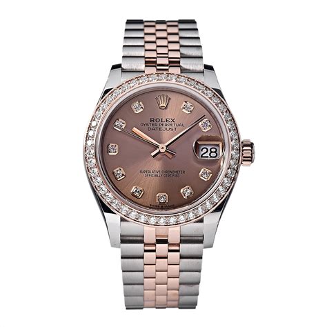 rolex oyster everose with diamond|Rolex Oyster steel watch.